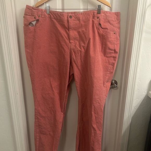 Woman Within Pink Corduroy Flare Pants - Picture 1 of 2